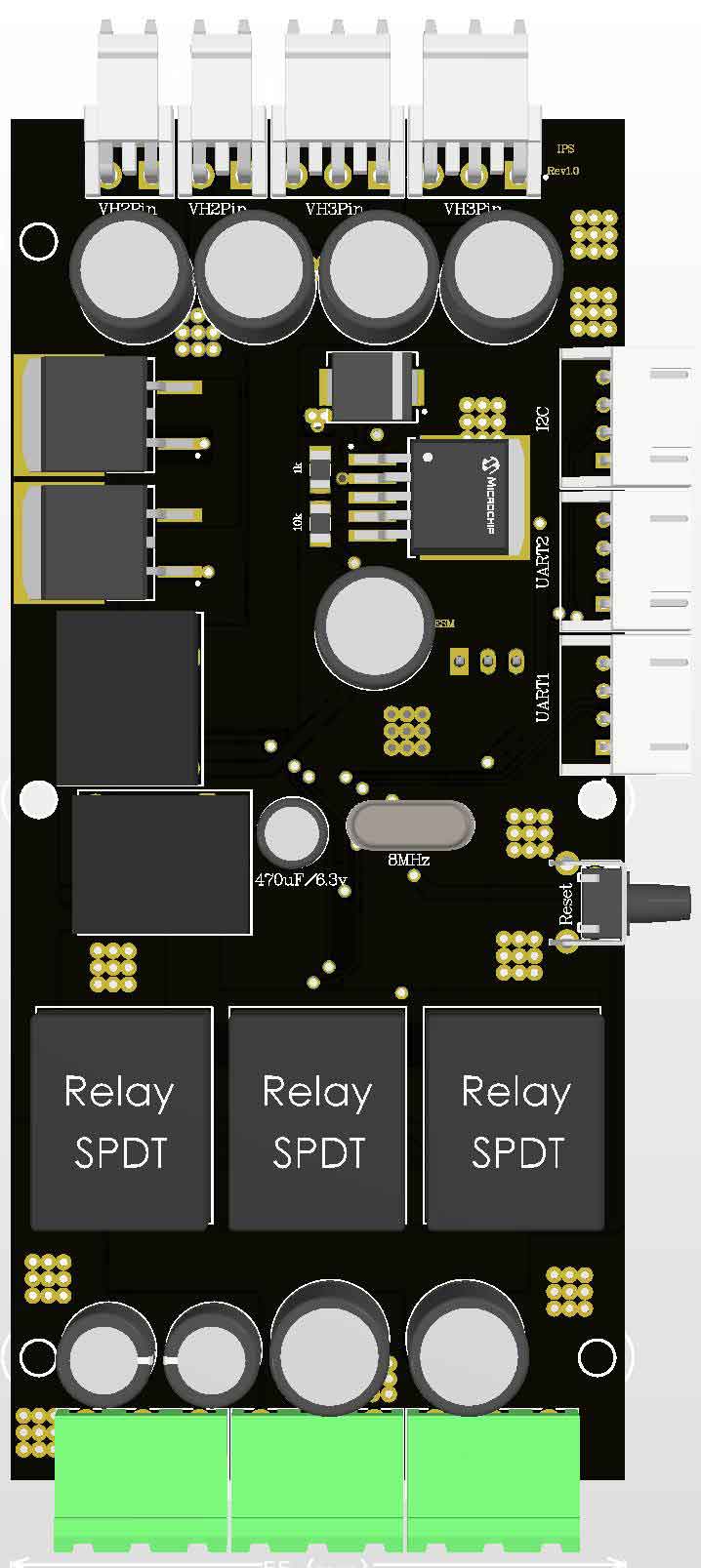 طراحی PCB برد رله و سوئیچینگ قدرتی صنعتی