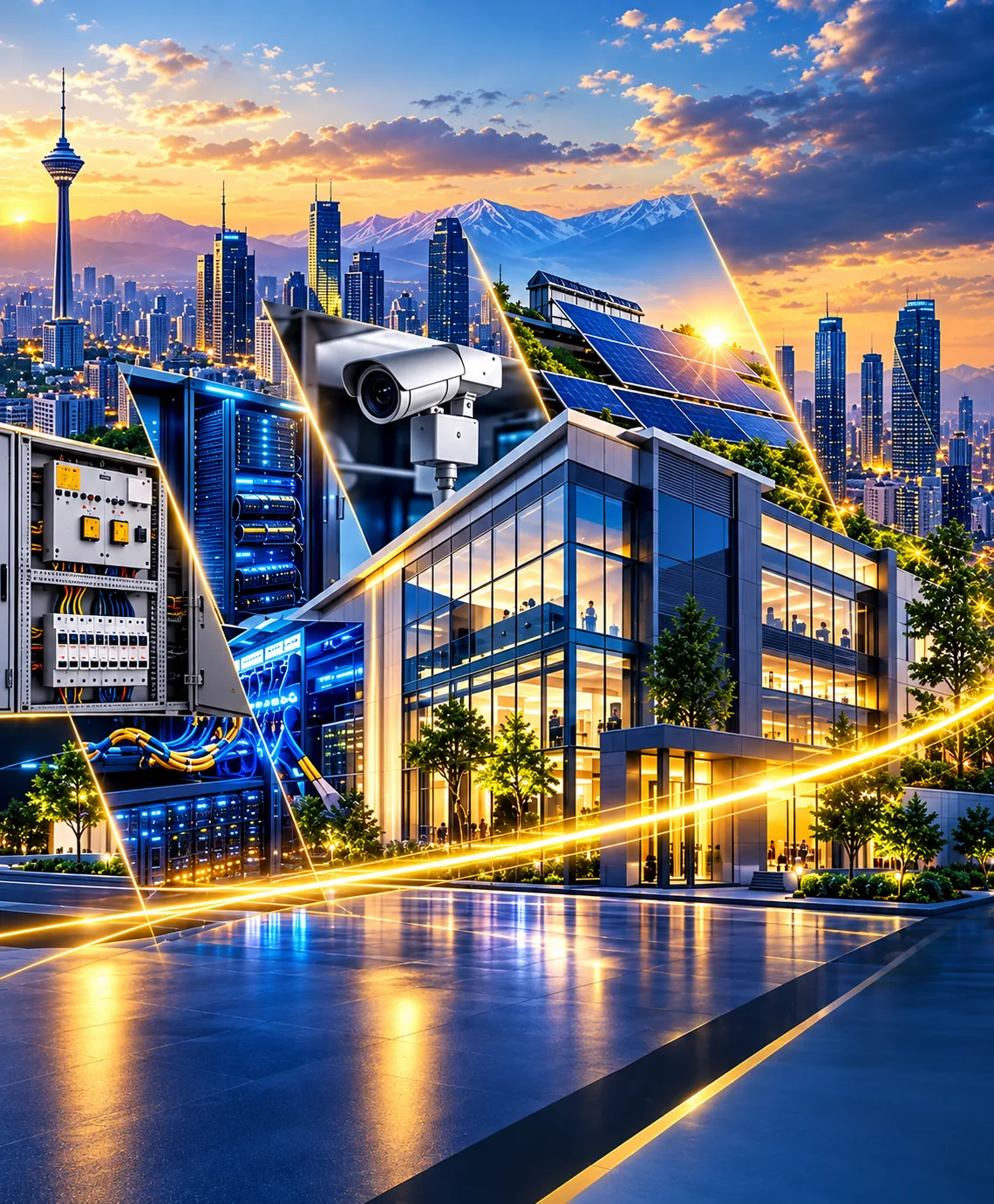Industrial electrical, smart building, network and CCTV projects by Hoshmandsazan Ertebat Sanat